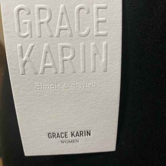 GRACE KARIN Large Women's Black Cocktail Dress with Spaghetti Straps - Picture 4 of 5